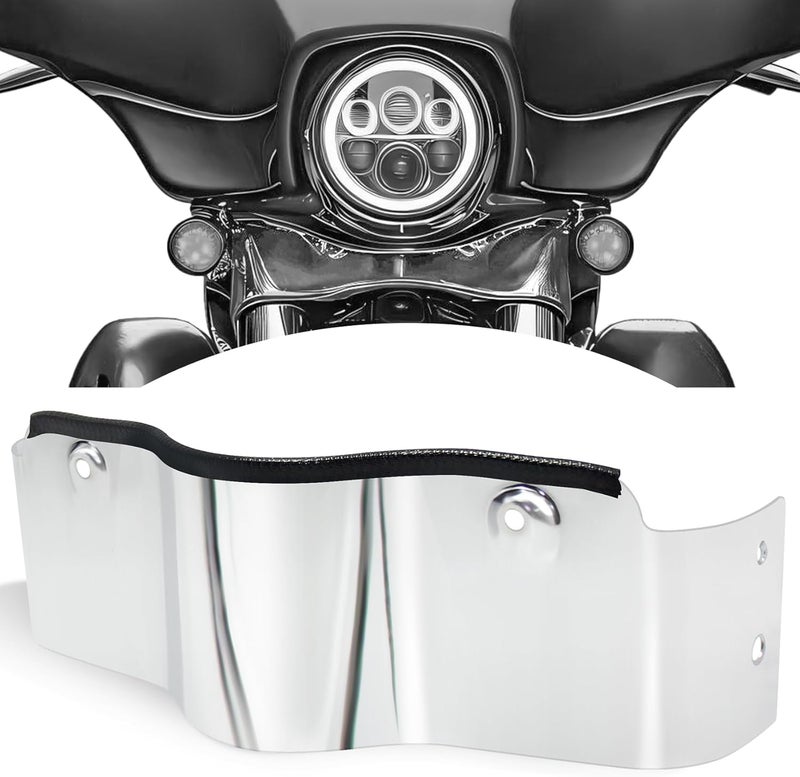 VPZMT Chrome Batwing Outer Fairing Lower Trim Skirt for Harley Davidson Touring Street Glide FLHX 2006-2013, Electra Glide FLHT 1996-2013 - Image 1